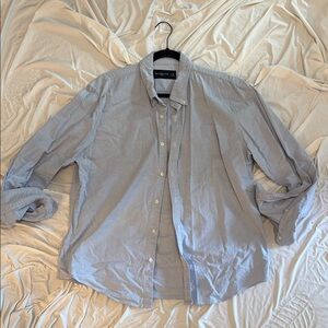 Abercrombie & Fitch Men's Blue Button-Up Shirt